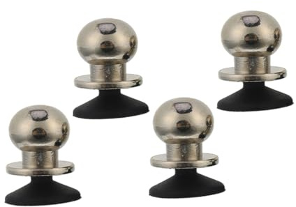 HOOTNEE 2 Paar Handy Spielcontroller aus Kupfer und Silikon für Telefone | Touchscreen Joysticks mit Silikon Saugnapf, Universell für Smartphones und Tablets, Silber