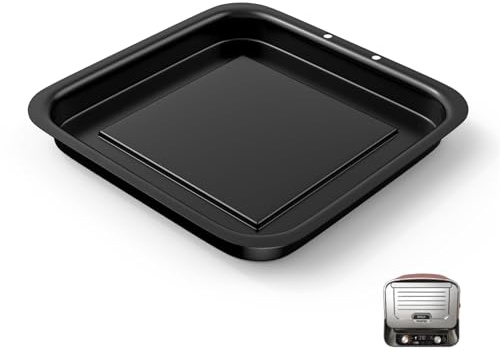 Grihero Plaque de four à pizza pour Ninja Woodfire OO101UK 8 en 1 – Plateau Pro-Heat pour four électrique Ninja Woodfire d'extérieur – Plaque de four à pizza à dessus plat en acier porcelaine 30,5 x
