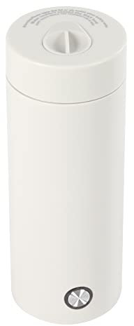 450ML Petite Bouilloire Portable Mini Bouilloire Électrique Bouilloire portable Gobelet thermique Eau chaude Thé Café Chauffage Voyage 300W Blanc