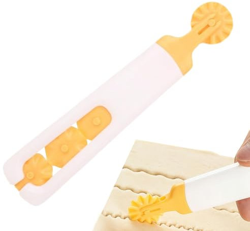 Roller Wheel for - 4 in 1 Pastry Crimper and Cutter | Pizza Cutting Tool, Stainless Steel Pastry Divider for Cookies, Pasta, Bread, Noodles, Herramie