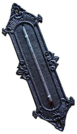 Happyyami 1 Pc Thermomètre Extérieur Outil D'intérieur Thermomètre Intérieur à Effet De Moniteur De Compteur De Température Mural Black Fonte