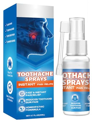 KOAHDE Spray orale portatile mal di denti,Rimedi per denti e gengive,Spray per alleviare il dolore dentale,Cura orale,Denti Gomma Dolore Spray