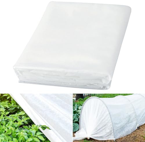 KINGLAKE 2X10m Voile Hivernage Exterieur - 30g/m² Épaissi d'hivernage, Toile Hivernage Plante Protection Contre Le Gel, Protection Hivernale pour Plantes Olivier Citronnier