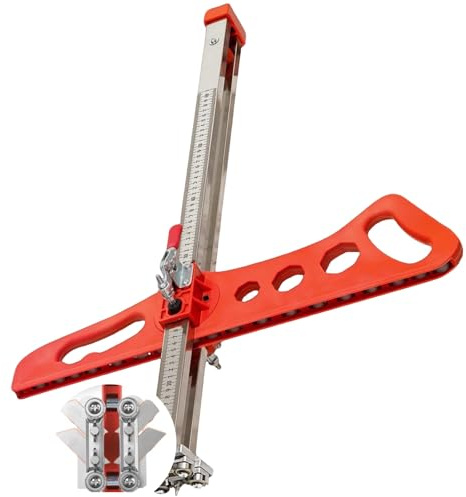 Taglierina Pieghevole per Cartongesso con Lama Bifacciale, Strumento di Taglio a Parete Secca,Doppio Posizionamento,Lunghezza di Taglio 1,5-61 Cm, Spessore 9-11 Mm