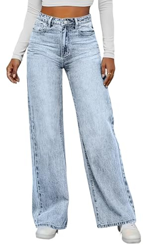 Baggy Jeans, Push Up Anchos Tiro Alto Vestir Tallas Grandes Vaqueros Mujer Tallas Grandes, Tejanos Cintura Elastica Ancho Baggy Trabajo Elasticos Pantalón Mujer L