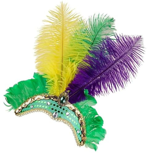 Générique Accessoire de Tête Showgirl pour Femmes | Fascinator Ornement de Tête Showgirl | Coiffe De Pour Cosplay,Pour Fêtes Festivals Carnavals Mariages Rassemblements Mascarades Et Cocktails