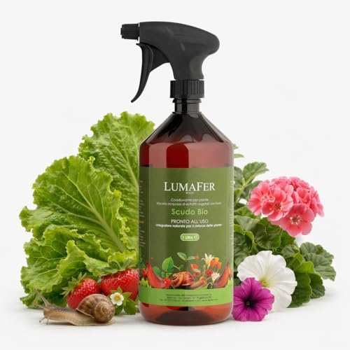 LUMAFER® Spray Antilumaca Naturale 1L Pronto Uso | Anti Lumache per Orto, Giardino e Piante | Repellente Lumache e Limacce con Ferro e Umati | Disabituante Naturale Spray