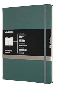 Moleskine Pro Notebook, Taccuino Professionale da Ufficio, Copertina Rigida, Formato X-Large, Colore Verde Bosco