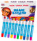 Blue Squid Tiza para el cabello para niñas – 10 bolígrafos temporales de color para el cabello para niños, bolígrafos vibrantes y lavables, accesorios para el cabello para niñas