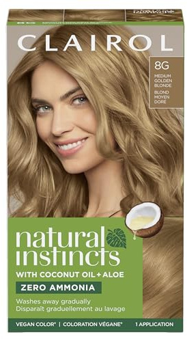 Clairol Natural Instincts Demi-Permanent Hair Dye, 8G Medium Golden Blonde