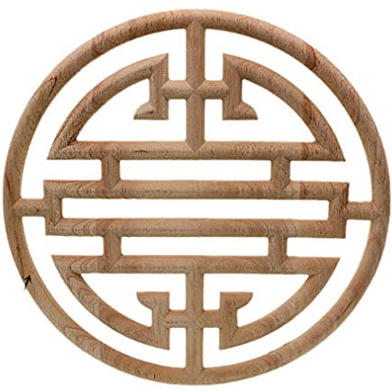 Applique murale en bois sculpté à motif floral - Pour les murs, les portes, les meubles - Sculpture décorative en bois