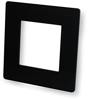 Single Light Switch Surround Acrylic Finger Plate Panel Socket (Black Matt)