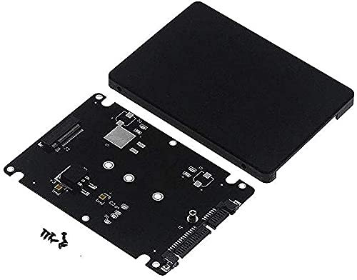 Cohvolr M.2 NGFF to 2.5 Inch SATA SSD/MSATA to SATA Adapter Card Case (B Key for PC Adapter M2 +M Desktop Socket NGFF)