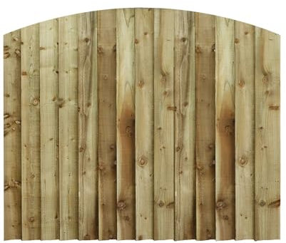 Made to Measure 4ft Wooden Garden Gate, Custom Feather Edge Fully Framed Arch Top Treated Timber Door for Outdoor Pathway Home Access, MAX 120cm High x MAX 135cm Wide