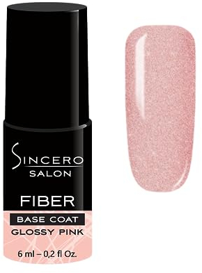 Sincero Salon - Fiberglas Gel Base Glossy Pink - Nagelhärter - UV Nagellack - Unterlack für Nägel - Nagellack für Nägel - UV Lack für Maniküre - 6ml