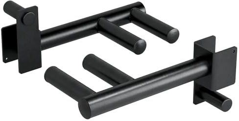 Yes4All Capacità 158,8 kg, barre per dip per 2 x 2 con foro da 2,5 cm, accessori per rack squat, maniglie strette e larghe, attacco per dip e flessioni, colore: nero
