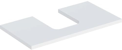 Keramag Geberit ONE Waschtischplatte, Ausschnitt mittig, für Aufsatzwaschtisch Schalenform, 90x3x47cm, 505.273.00.; Farbe: weiß lackiert matt