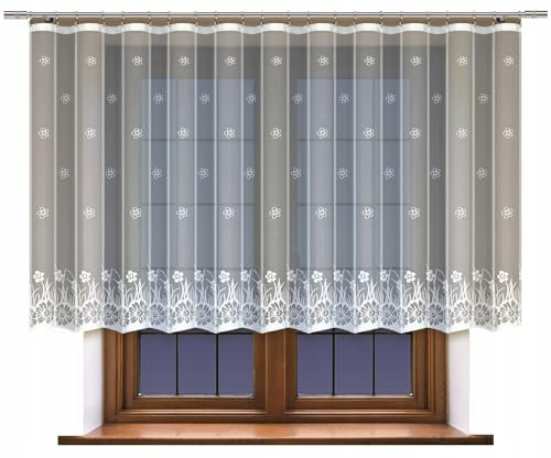Home Dekorator Gardine - Gardinen Wohnzimmer aus Jacquard - schön Schiebegardinen - Zusätzliche Dekoration für Ihre Wohnung - Vorhang Ohne Faltenband (300x120cm)
