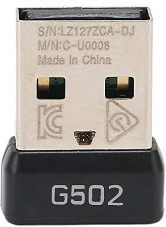 Adaptador Inalámbrico USB para PC, Receptor De Señal Inalámbrico De 2,4 GHz, Pequeño Adaptador De Ratón De Metal Portátil para Ratón G502 Lightspeed