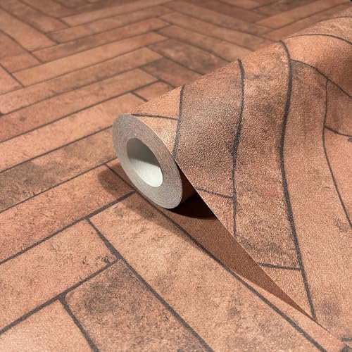 marburg Carta da parati in tessuto non tessuto, effetto pietra, moderna, naturale, per soggiorno, camera da letto, made in Germany, 10,05 x 0,53 m