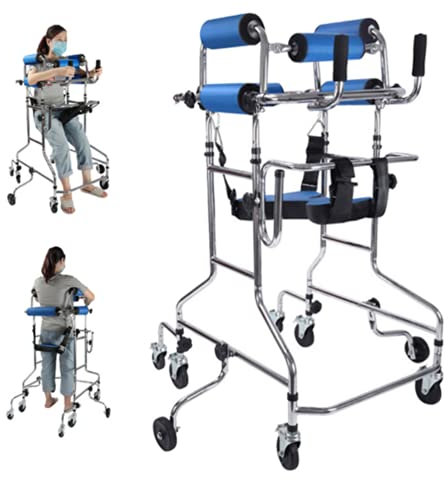 XBDLYQBD Gehhilfe für Senioren, Gehgestell für die Hemiplegie-Rehabilitation, tragbarer medizinischer Gehwagen mit Einstellbarer Höhe, Gehhilfe für Erwachsene für Behinderte