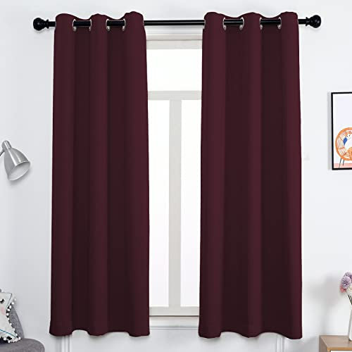 Verdunklung Thermovorhang Blickdicht Ösenvorhang für Winter Sommer Wärmeisolierung Dekoschal in Lila Violett 240.0 cmx 200.0 cm