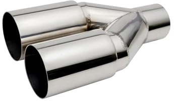 Garganta Cola Punta Escape Una Sola Capa, 63mm Entrada Corte Recto, 76mm Salida Silenciador, Punta Final Tubo Acero Inoxidable, 1 Ud. Tubo Cola Coche