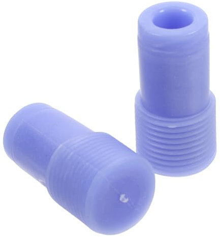 HAWILLOSCH Threaded Broom Handle Ends 22mm French Thread Adapter 2pcs Blue Broom Tips Replacement Compatible Metal Mop for Household Cleaning Tools