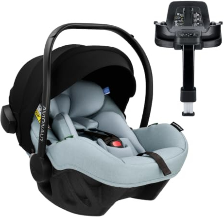 Avionaut Pixel Pro 2.0 C Babyschale – ADAC TEST – Leichtester Kindersitz (0–13 kg, 40–86 cm) – Ergonomisch & AGR-zertifiziert und Base IQ Orbit (Mint)