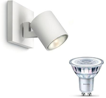 Philips Runner Aufbaustrahler (Weiß) - 1-Flammig - Nicht dimmbar | Wand- oder Deckenstrahler - GU10 - Warmweiß