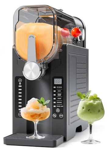 Heladera eléctrica de alta calidad de 2,5 L, granizadora 6 en 1, para batidos, zumos, nieve, granizados y congelación rápida. No necesita cubitos de hielo y es autolimpiable,42cm(L) x19cm(W) x42cm(H)