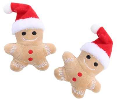 HXNH Lot de 2 jouets interactifs pour chats de Noël résistants aux morsures pour chats à mâcher et saisir l'herbe à chat