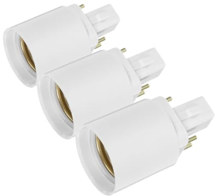 Adattatore Lampada G24q a E27, Convertitore a 4 Pin 3 Pezzi