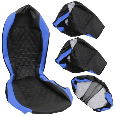 Healifty Completo Coprisedili Auto PU Pelle Rivestimenti per Sedili Anteriori e Posteriori Facili da Installare e Lavabili per Tutti Auto Colore Blu