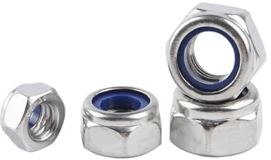 304 Edelstahl Verdickt Selbst-locking Nylon Einsatz Kontermutter DIN982 M4 M5 M6 M8 M10 M12 M16(2pcs M16)