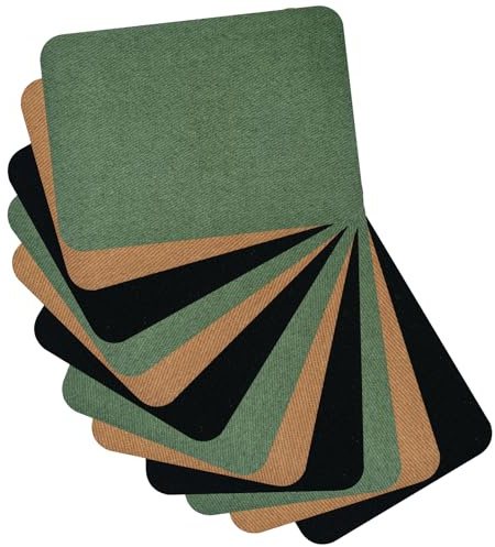 12 Stück Flicken zum Aufbügeln in 3 Farben, Bügelflicken Aufnäher Patches für Jeans Kleidung Schuhe Hüte, Reparatur Set Stoff Applikation