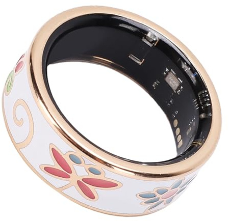 YUEHISY Smart Ring mit Emaille-Handwerk und Fernfoto, IP68 für Schlafüberwachung und Fitness-Tracking, Smart Ring mit Schrittzählung (Größe 10 (ID 19,8 mm / 0,78 Zoll C 62,1 mm / 2,44 Zoll))