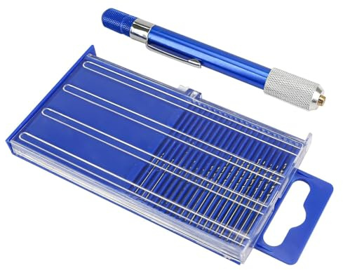 MCMILEE 21 Pezzi Punte per Trapano A Getto di Carburatore Set di Perni Morsa, per La Creazione di Perline di Gioielli Foratura Orifizio Intaglio del Legno DIY