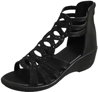 Sandales Femme Été Confortable Plateforme - Sandale Femme Grande Taille | Bout Ouvert Nu Pieds Spartiate Sandalette Respirant Chaussure Boheme Chic Nu Pieds De Marche Sandalettes
