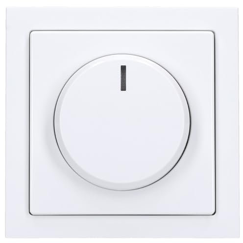 Komplett-Set Busch-Jaeger (Original), LED-Drehdimmer in Future Linear Studioweiß -184K neues Modell 6523 U-102 - Nachfolger zu 6523U