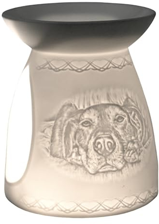 Cello Dog Tealight Wax Melt & Oil Burner, Dog Candle, Stunning Porcelain Wax Burners. Use Wax or Oil in The Dish and Magically Fragrance Your Room. Dog Lover