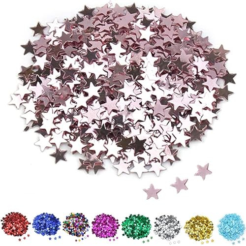 DIWULI Stern-Konfetti Rose-Gold, Edle Tisch-Deko Streudeko