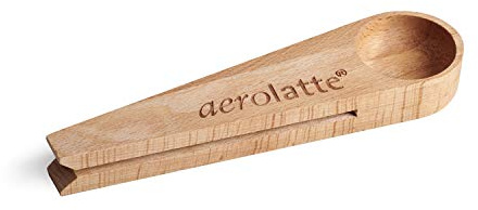 Aerolatte 56CC1WD Coffee Scoop & Bag Clip Scoop/Bag, Beechwood, CC-1-WD