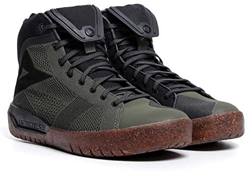 Dainese - Metractive Air Shoes, Scarpe Moto Leggere e Traspiranti con Tomaia in Knit, Suola Asimmetrica per Grip Ottimale, Rinforzi Protettivi e Soletta Ammortizzata, Verde/Nero