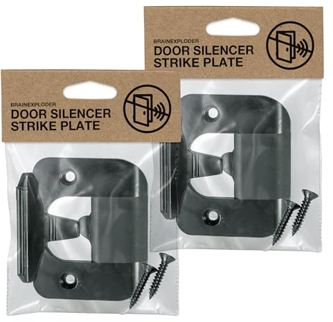 Door Silencer Strike Plate - Flexible, Noise Eliminating Solution for Loud Doors, Stops Slamming Noise Perfect for Nursery, Bedroom, Sleepers, Auditory Issues