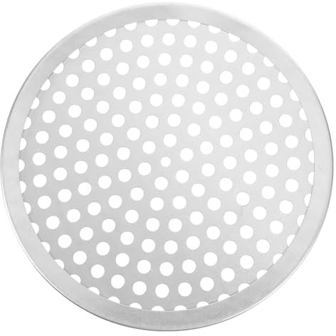 BESTonZON Perforated Pizza Pan for Even Baking Heavy-Duty Aluminum Alloy Pizza Tray with Holes for Homemade Cakes and Bread Non-Stick Design