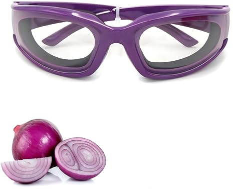QHFlashbuy Oignon Lunettes,Tearless Lunettes Oignon Mode de Lunettes de Protection Anti-éclaboussures Coupe-Vent Eye pour Hacher,Couper en Dés Gadget de Cuisine