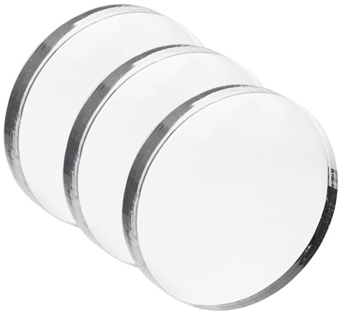 PATIKIL Acrylic Stamp Block, 3 Pack Stamping Block Round Clear Decorative Mounting Blocks Set for Scrapbooking DIY Craft Card Making, 2 Diameter