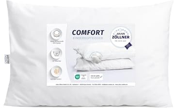 Julius Zöllner® Comfort Cojín 40 x 60 cm, Almohada Infantil para un sueño Saludable, Lavable a 60 °C y Certificado Öko-Tex Standard 100, Fabricado en Alemania