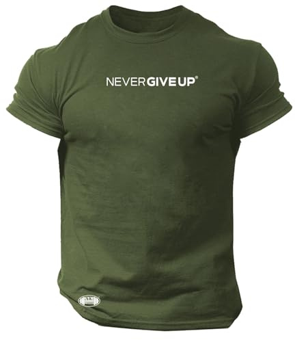 Never Give Up T Shirt Gym Monster Clothing Bodybuilding Training Workout Exercise Boxing MMA Top